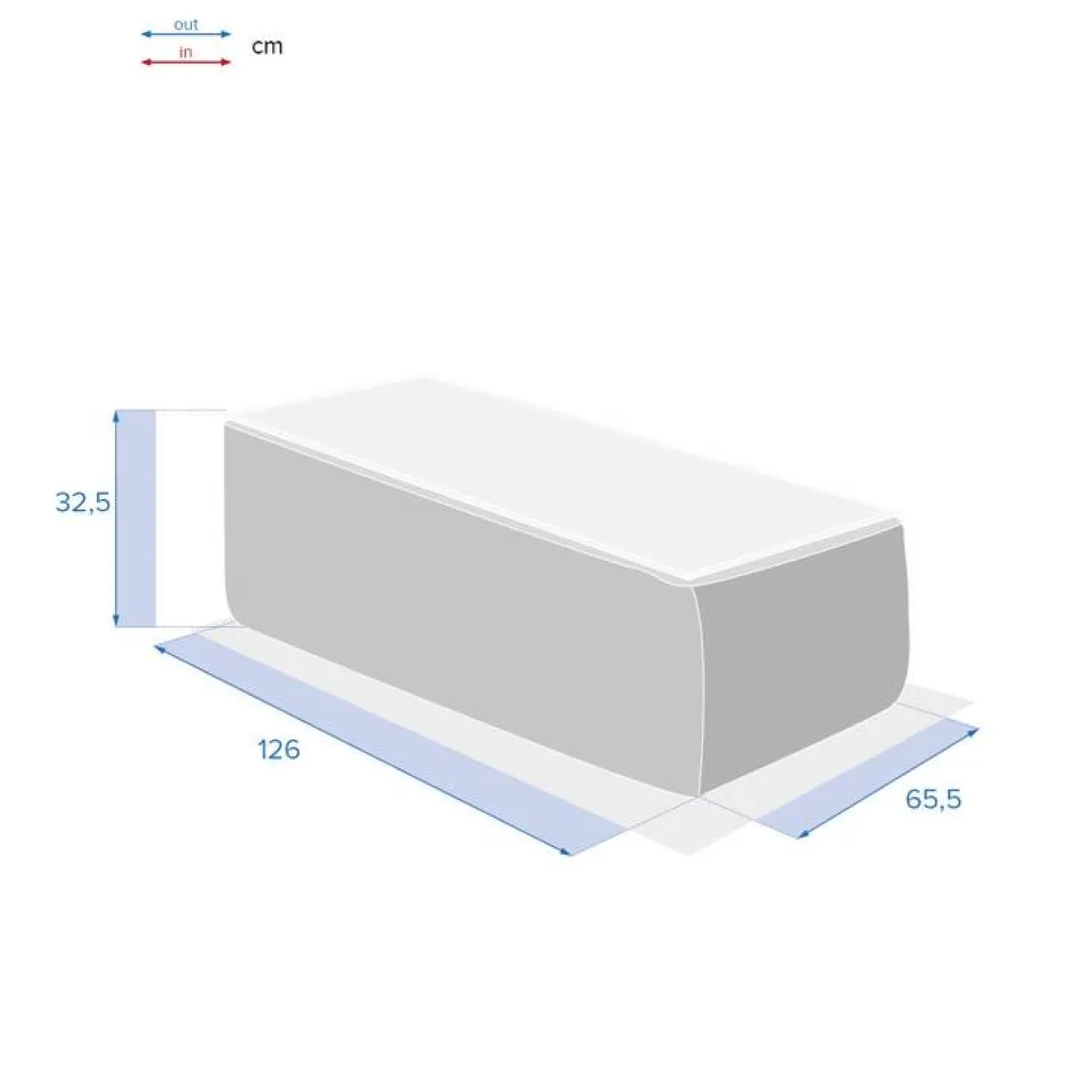 Table basse de jardin rectangulaire SAVINIA Tahini