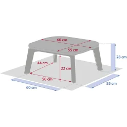 Table basse de jardin rectangulaire MANISSA Effet bois
