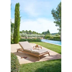 Table basse de jardin rectangulaire MANISSA Effet bois