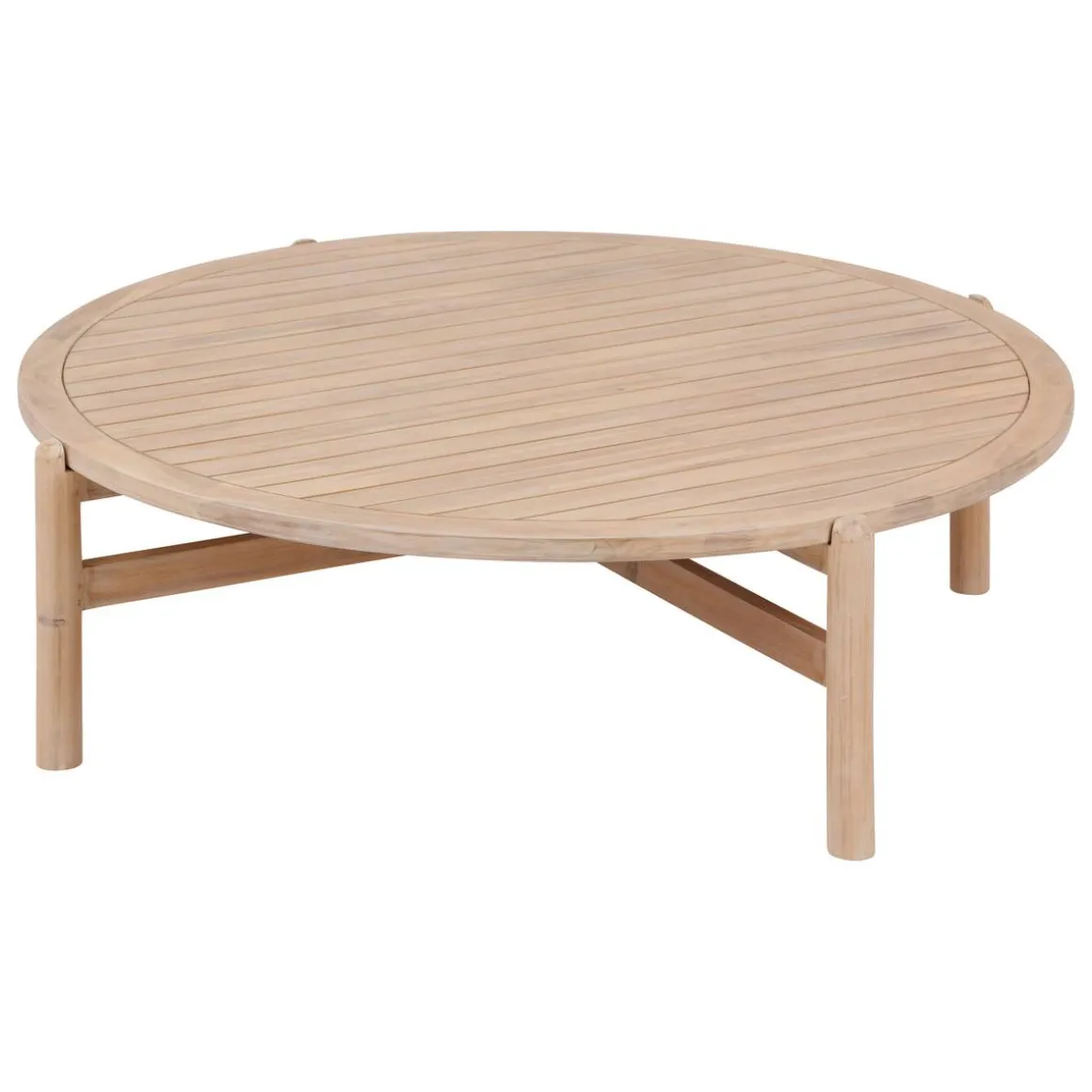 Table basse de jardin ronde DEONA Acacia