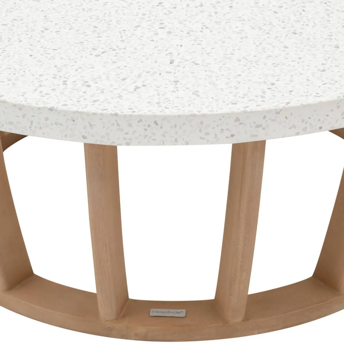 Table basse de jardin ronde LEMINDO Eucalyptus