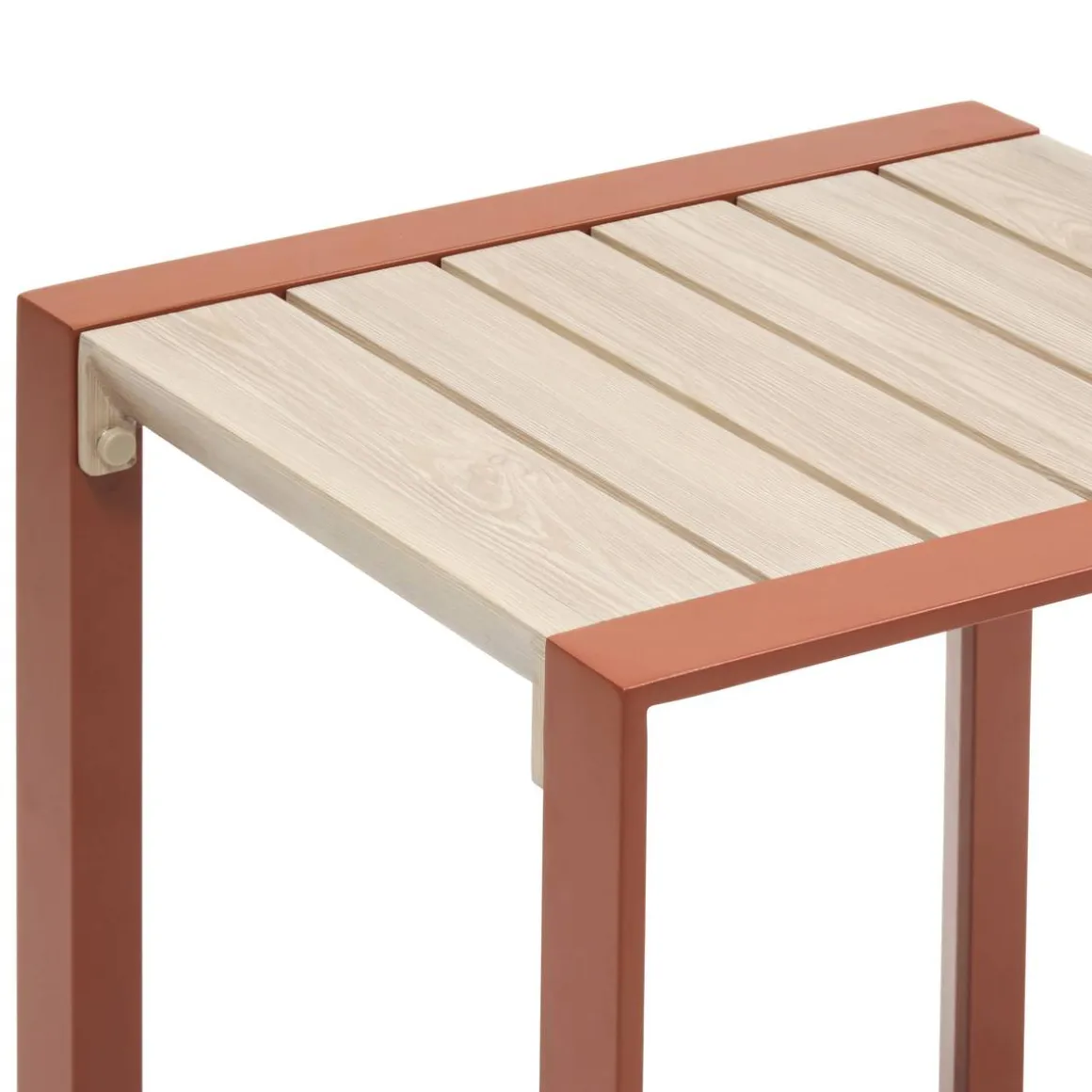 Table d'appoint de jardin carrée ALLURE Lin / Acajou