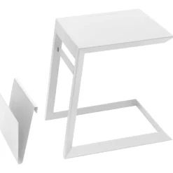 Table d'appoint de jardin carrée ALLURE Blanc