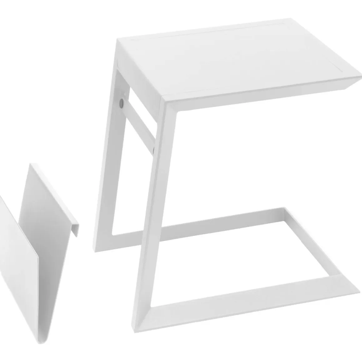 Table d'appoint de jardin carrée ALLURE Blanc