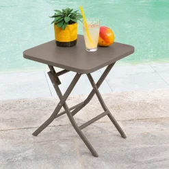 Table d'appoint de jardin carré GREENSBORO Café