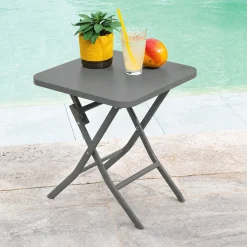 Table d'appoint de jardin carré GREENSBORO Vert laurier