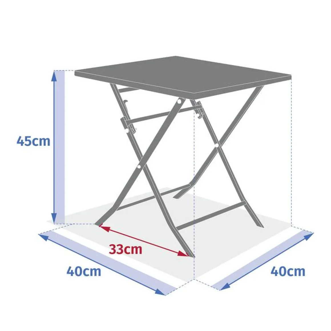 Table d'appoint de jardin carré GREENSBORO Vert laurier