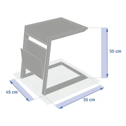 Table d'appoint de jardin carrée ALLURE Vert laurier