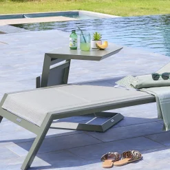Table d'appoint de jardin carrée ALLURE Vert laurier