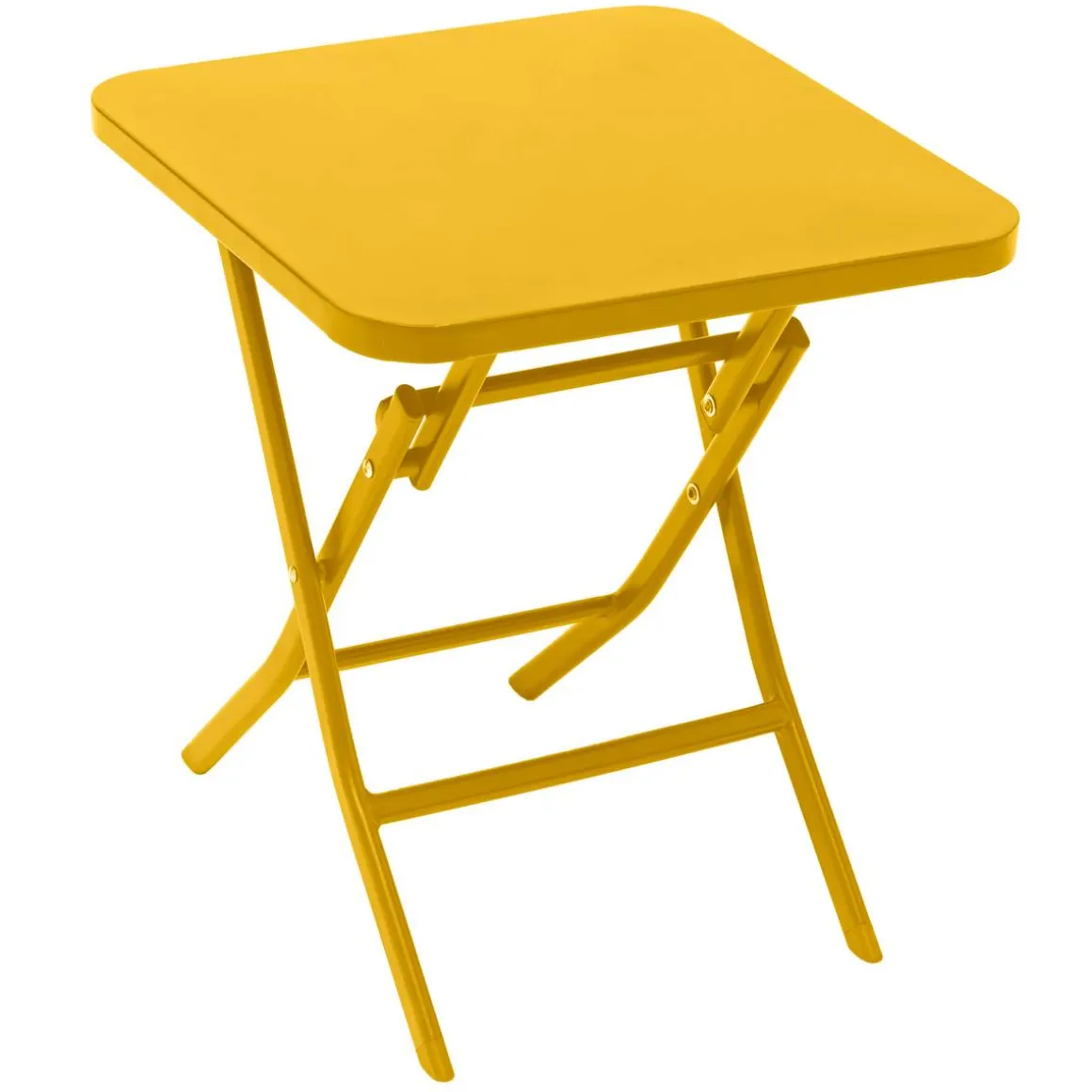 Table d'appoint de jardin carré GREENSBORO Jaune moutarde