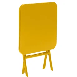 Table d'appoint de jardin carré GREENSBORO Jaune moutarde
