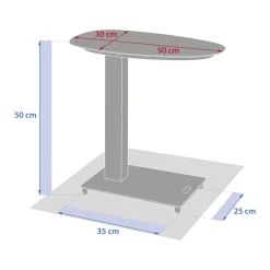 Table d'appoint de jardin ovale VENUZIA Café