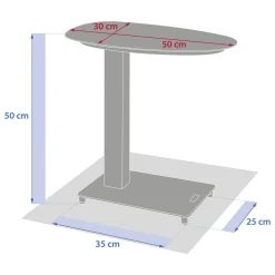 Table d'appoint de jardin ovale VENUZIA Avoine