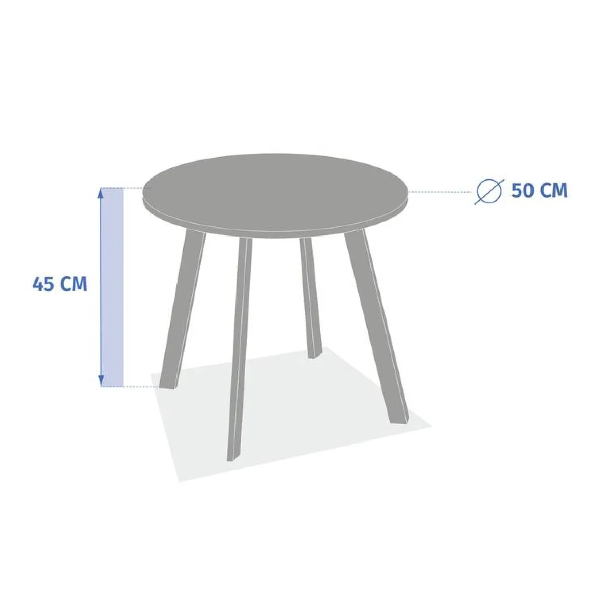Table d'appoint de jardin rond SAONA Café