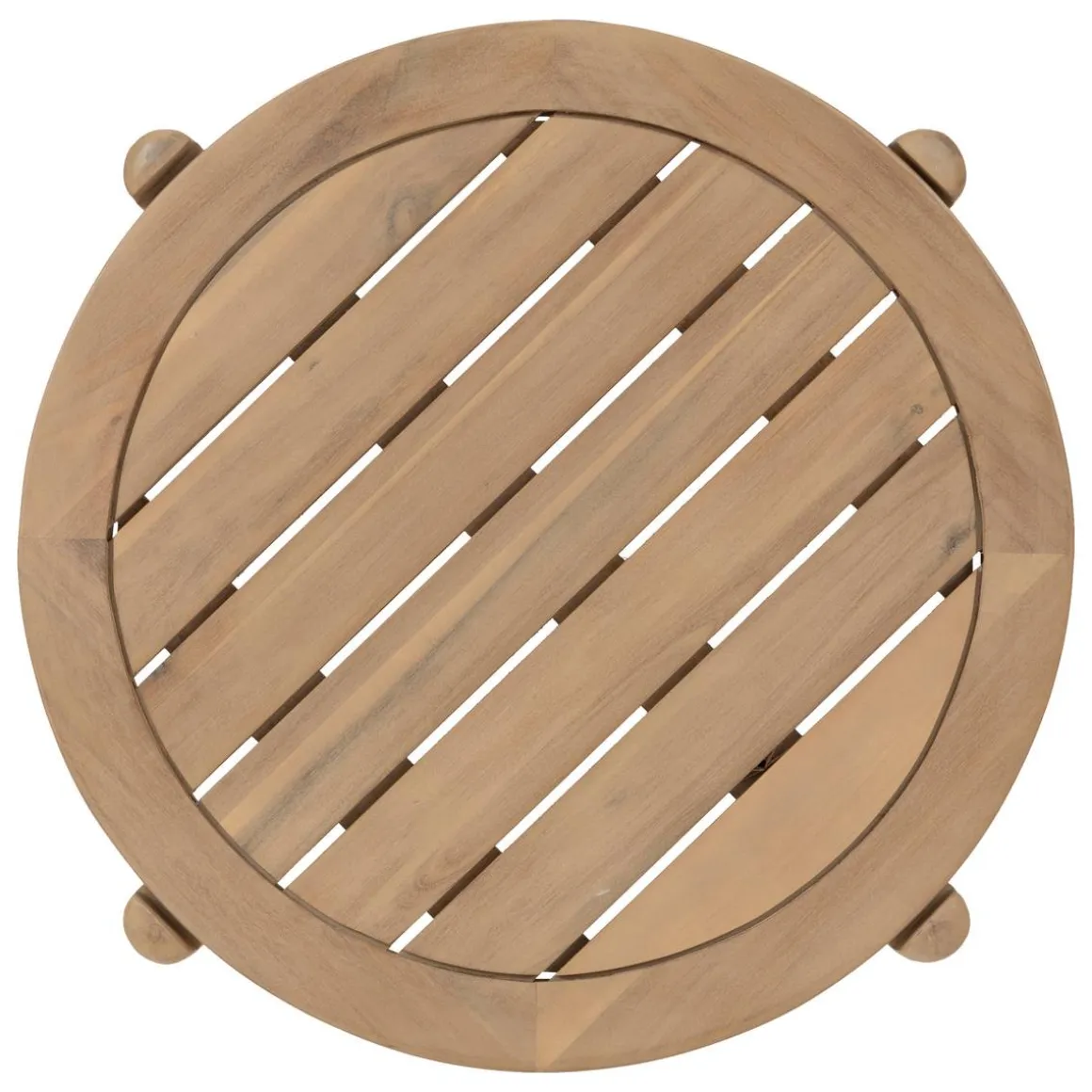 Table d'appoint de jardin ronde DEONA Acacia