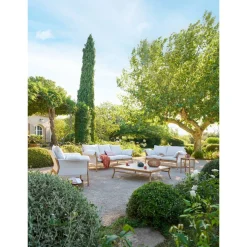Table d'appoint de jardin ronde DEONA Acacia