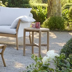 Table d'appoint de jardin ronde DEONA Acacia