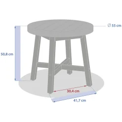 Table d'appoint de jardin ronde PAPOUASIE Acacia