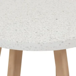 Table d'appoint de jardin ronde LEMINDO Eucalyptus