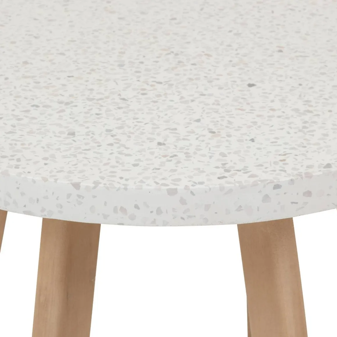 Table d'appoint de jardin ronde LEMINDO Eucalyptus