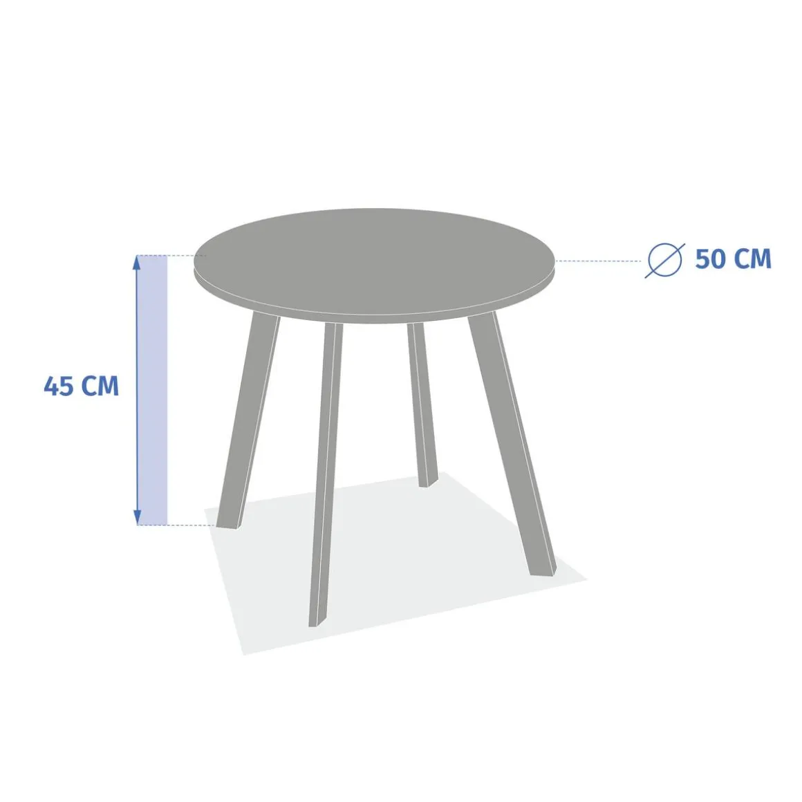 Table d'appoint de jardin rond SAONA Vert laurier