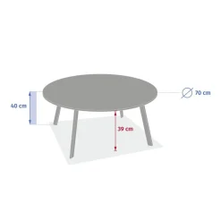 Table d'appoint de jardin rond SAONA Vert laurier