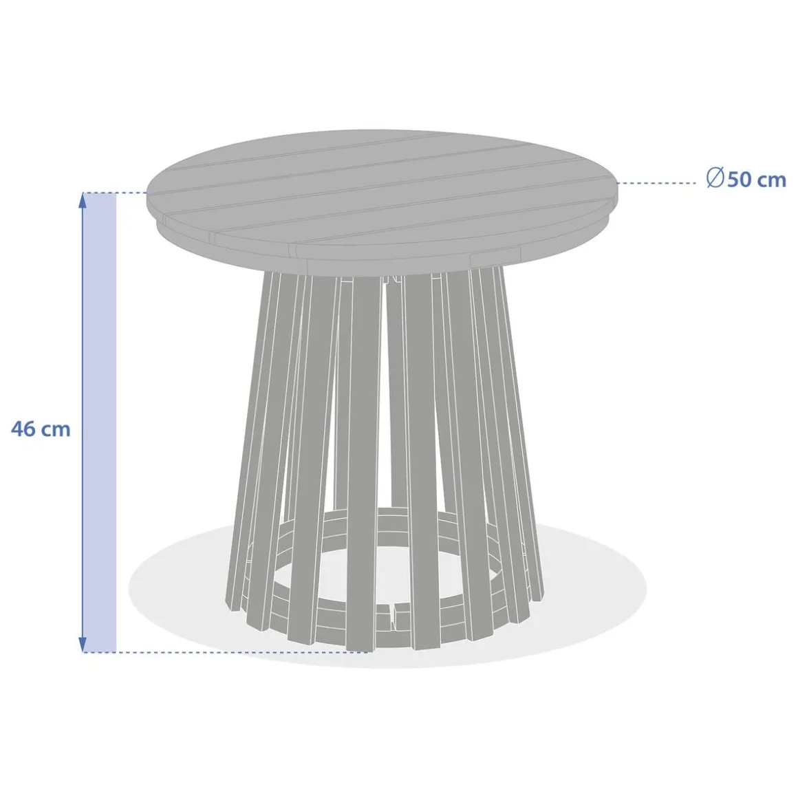Table d'appoint de jardin ronde OSUNA Acacia