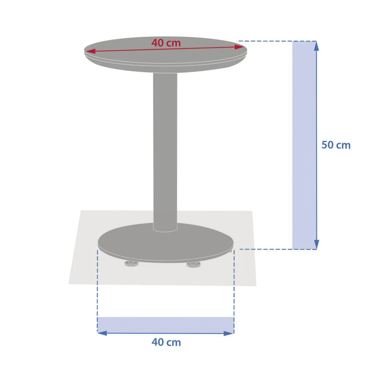Table d'appoint de jardin ronde SOLETIA Vert laurier