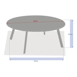 Table d'appoint de jardin ronde SAONA Café