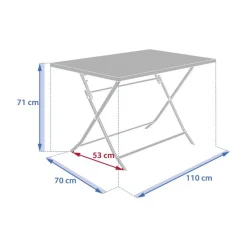 Table de balcon pliante GREENSBORO Vert Opale