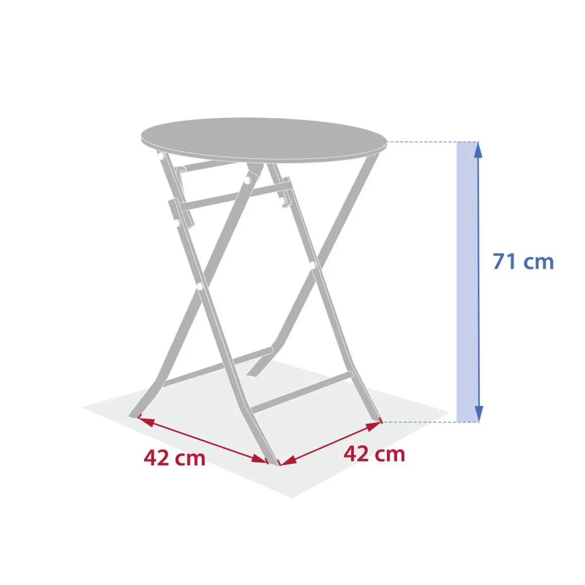 Table de balcon pliante GREENSBORO Vert Opale