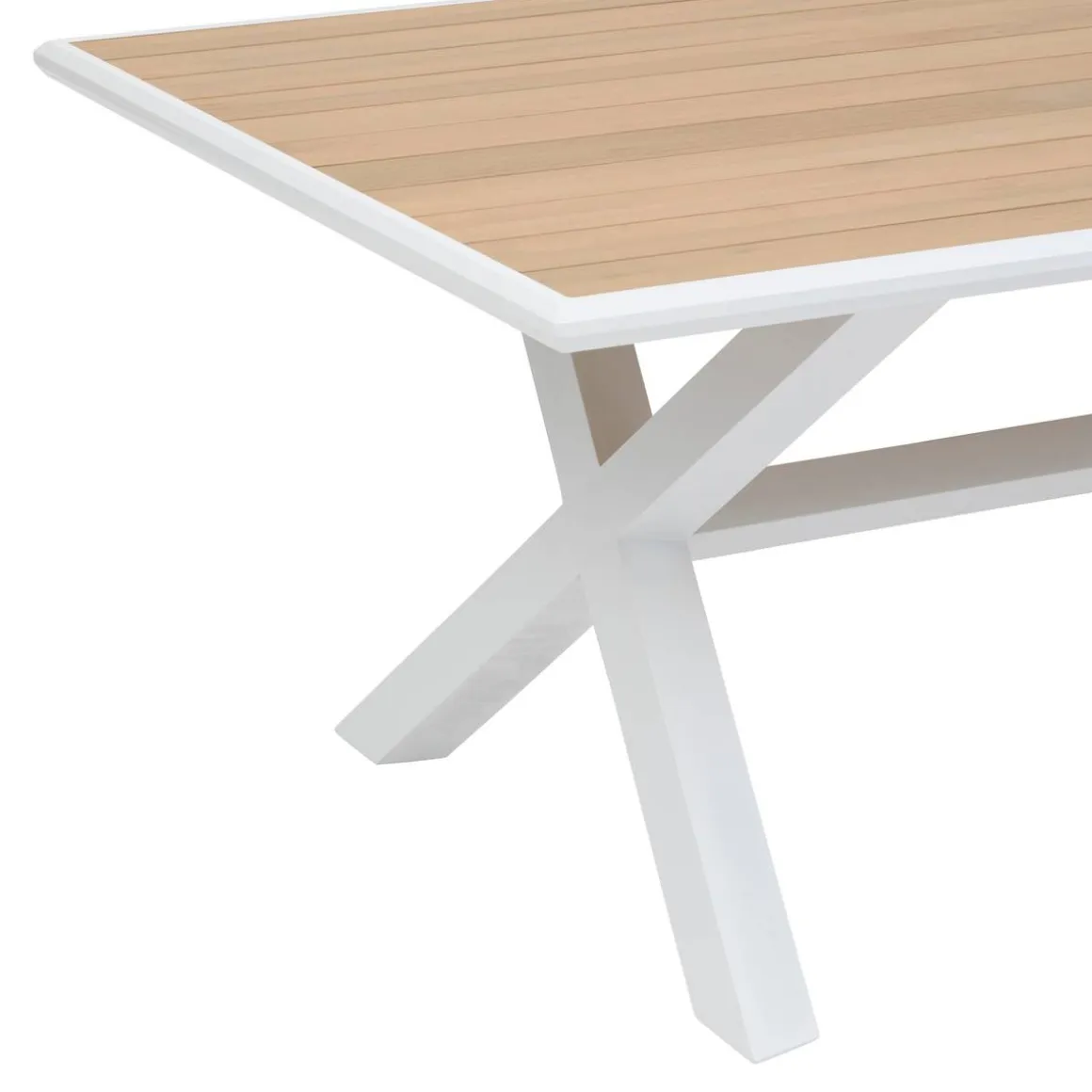 Table de jardin AXIOME Eucalyptus & Blanc