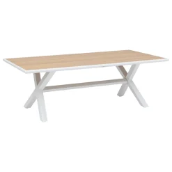 Table de jardin AXIOME Eucalyptus & Blanc
