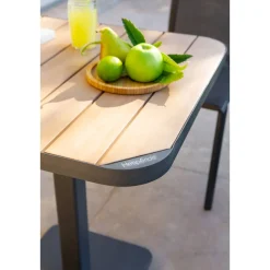 Table de jardin bistro TYLA Acacia & Graphite