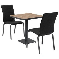 Table de jardin bistro TYLA Acacia & Graphite