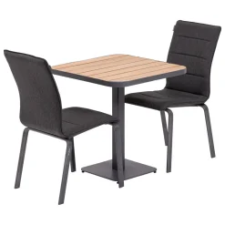 Table de jardin bistro TYLA Acacia & Graphite