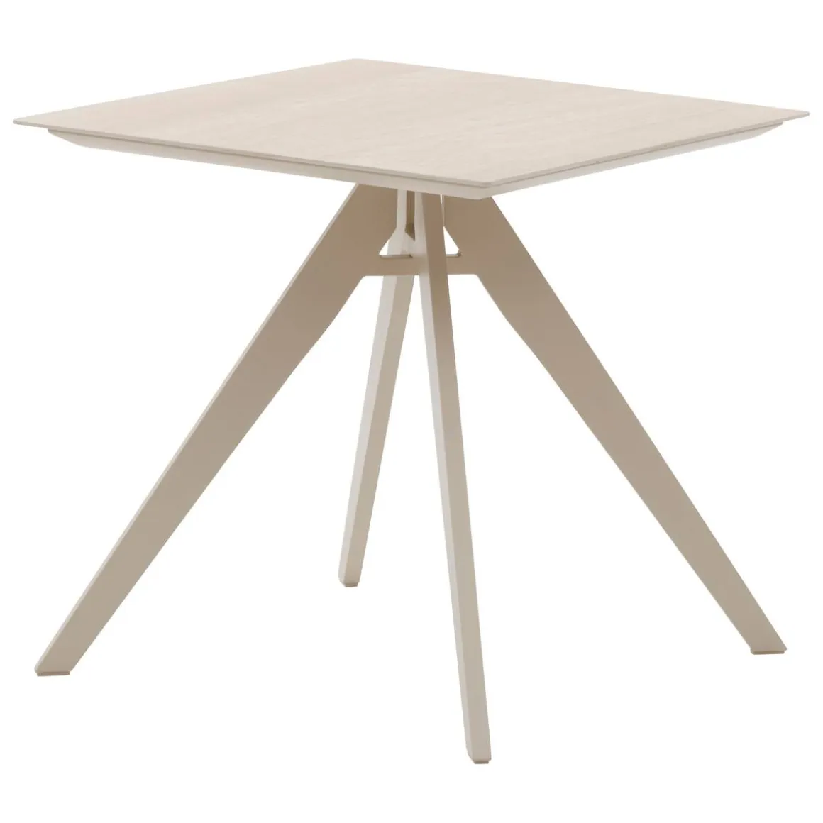 Table de jardin carrée TERZANO Vanille & Argile