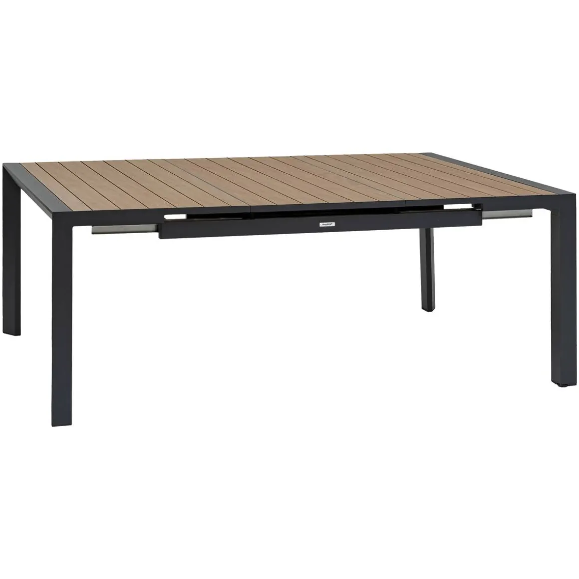 Table de jardin carré EVASION Effet bois Honey / Graphite
