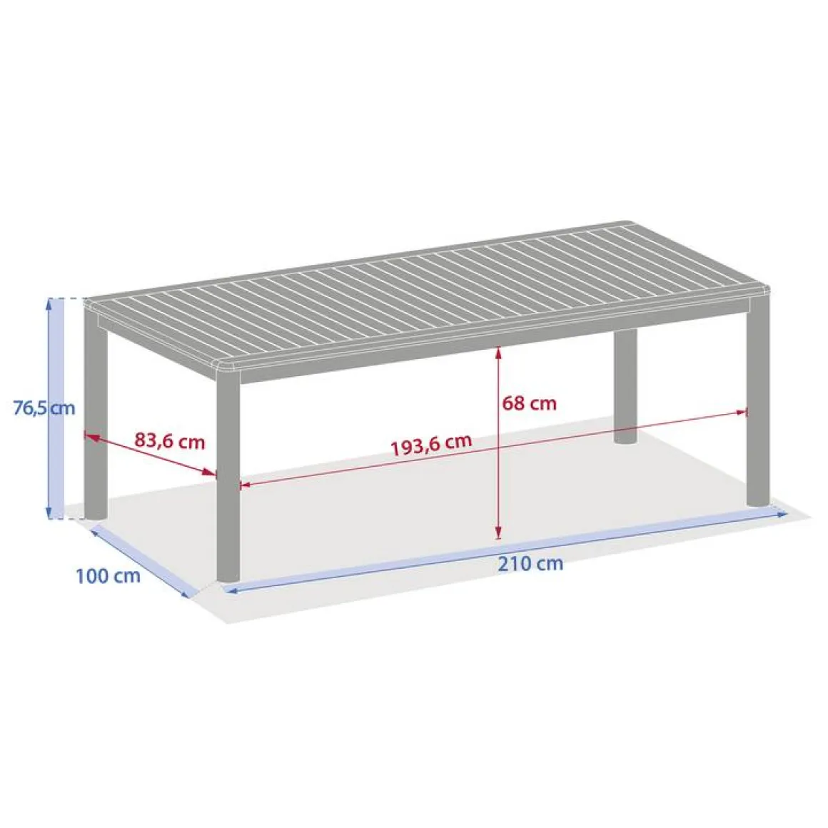 Table de jardin DEONA Acacia