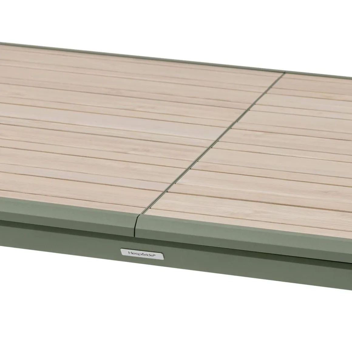 Table de jardin DILORS Effet bois Lin & Vert laurier