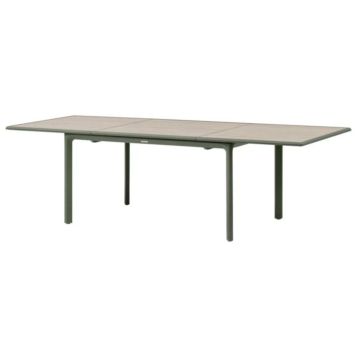 Table de jardin DILORS Effet bois Lin & Vert laurier