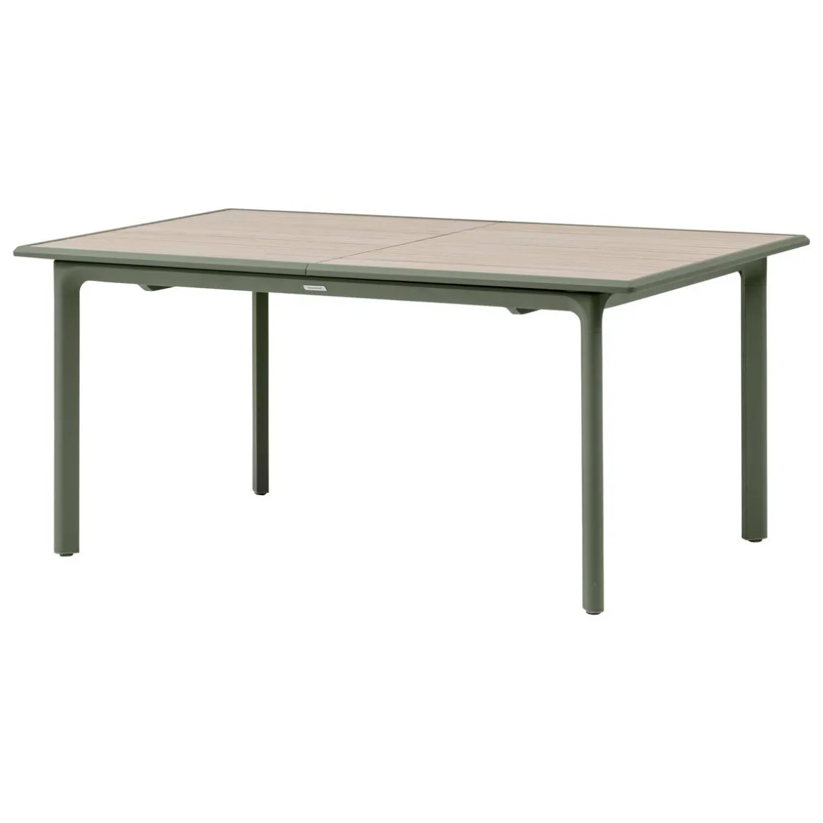 Table de jardin DILORS Effet bois Lin & Vert laurier