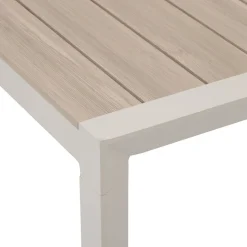 Table de jardin Effet bois Lin / Argile