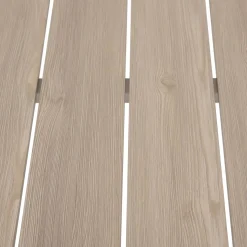 Table de jardin Effet bois Lin / Argile