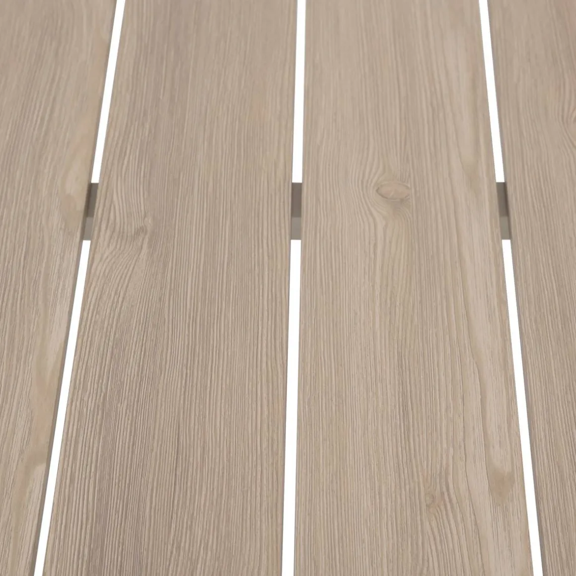 Table de jardin Effet bois Lin / Argile
