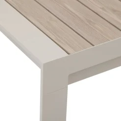 Table de jardin EVASION Effet bois Lin / Argile