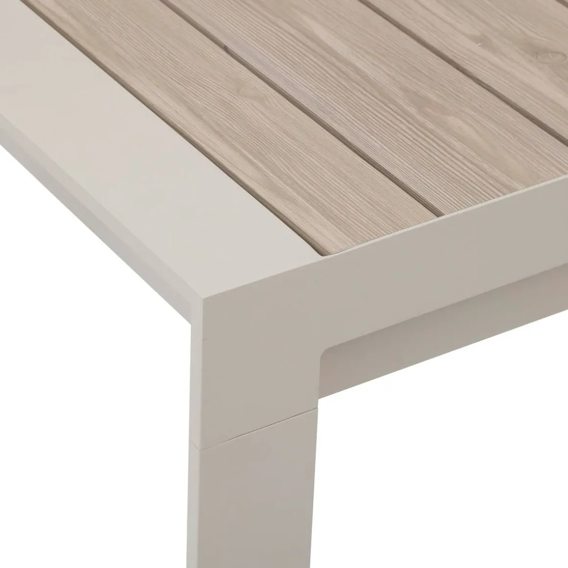 Table de jardin EVASION Effet bois Lin / Argile