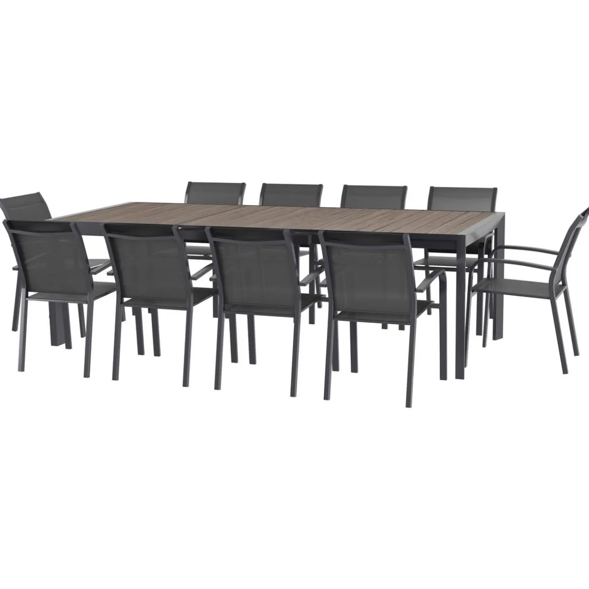 Table de jardin EVASION Seigle / Graphite