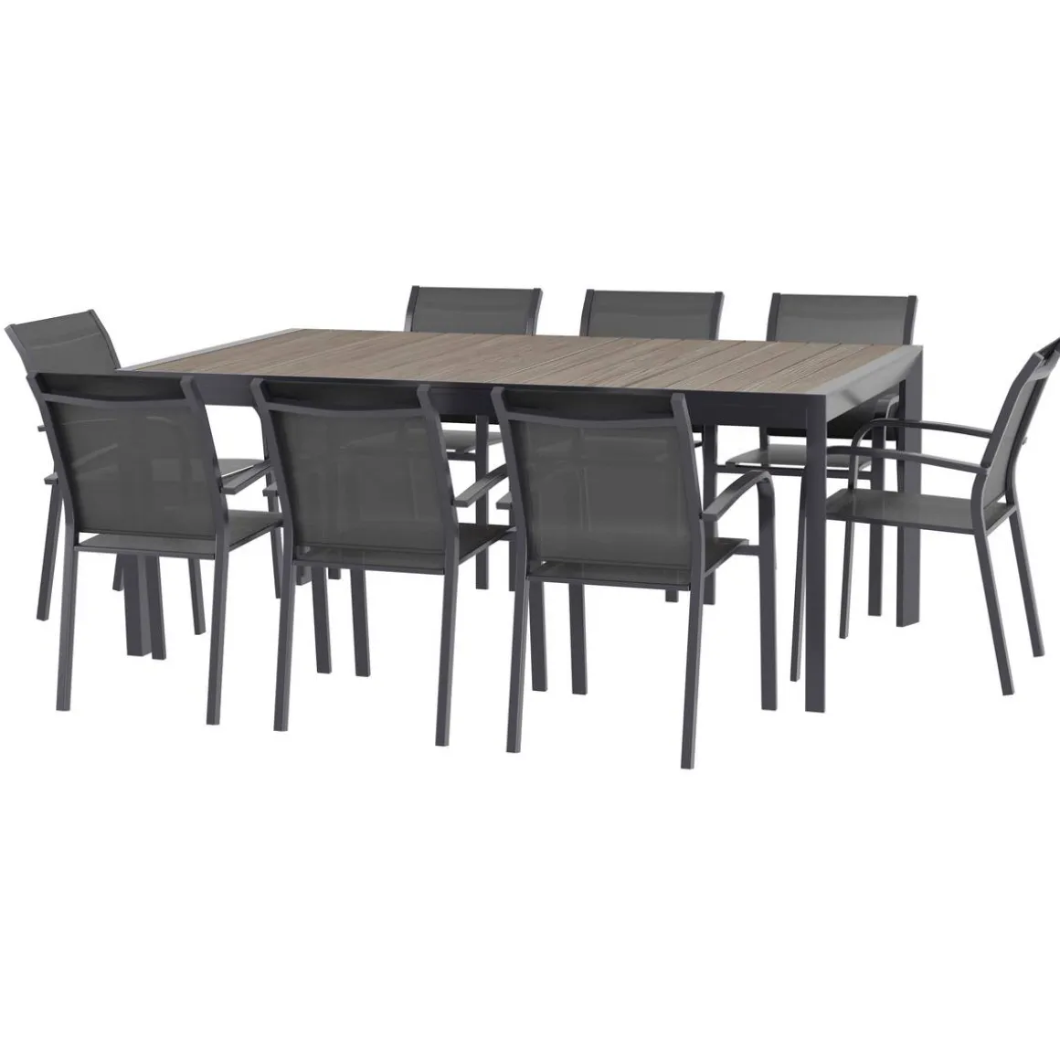 Table de jardin EVASION Seigle / Graphite