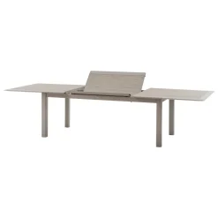 Table de jardin extensible ALLURE Effet bois grège & Avoine